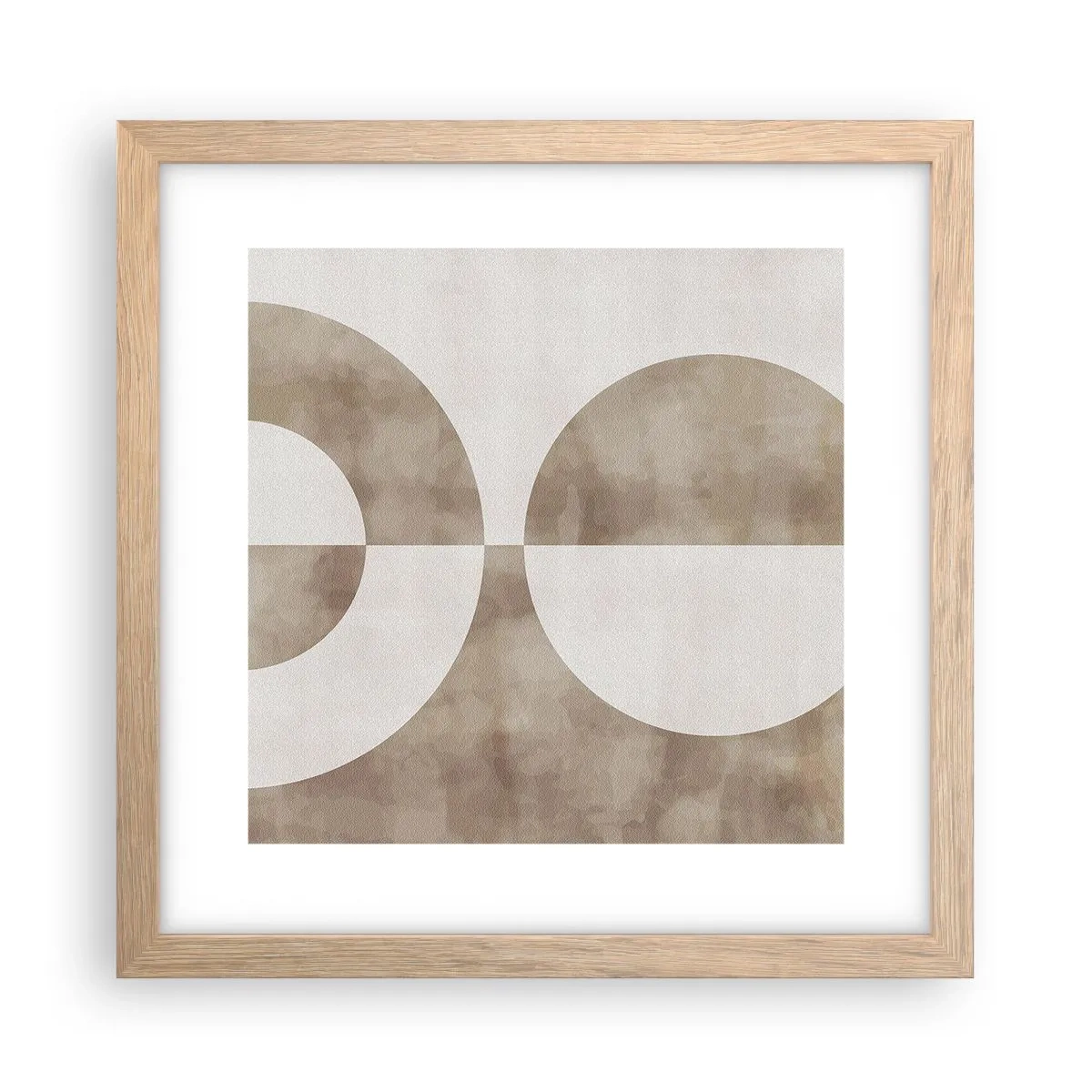 Plakat i ramme af lyst egetræ - Ligheder og forskelle - 30x30 cm