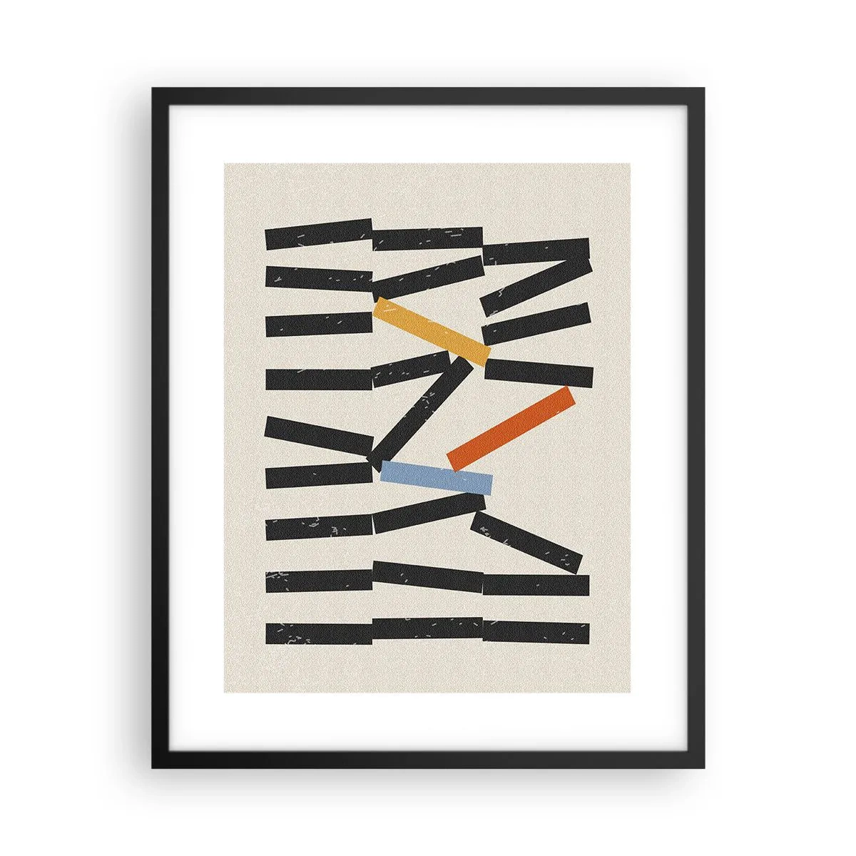 Plakat i sort ramme - Dominoer - komposition - 40x50 cm