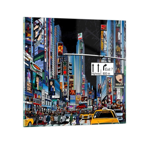 Billede på glas - En komisk stor aften - 40x40 cm