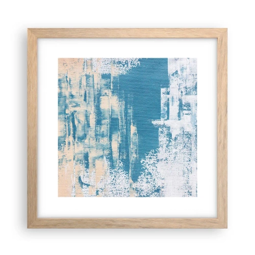 Plakat i ramme af lyst egetræ - Gennem istappen - 30x30 cm