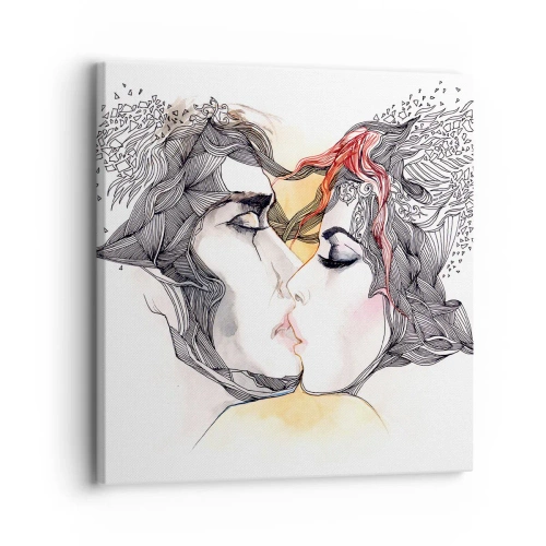 Lærredstryk - Billede på lærred - Verden eksisterer ikke - 30x30 cm