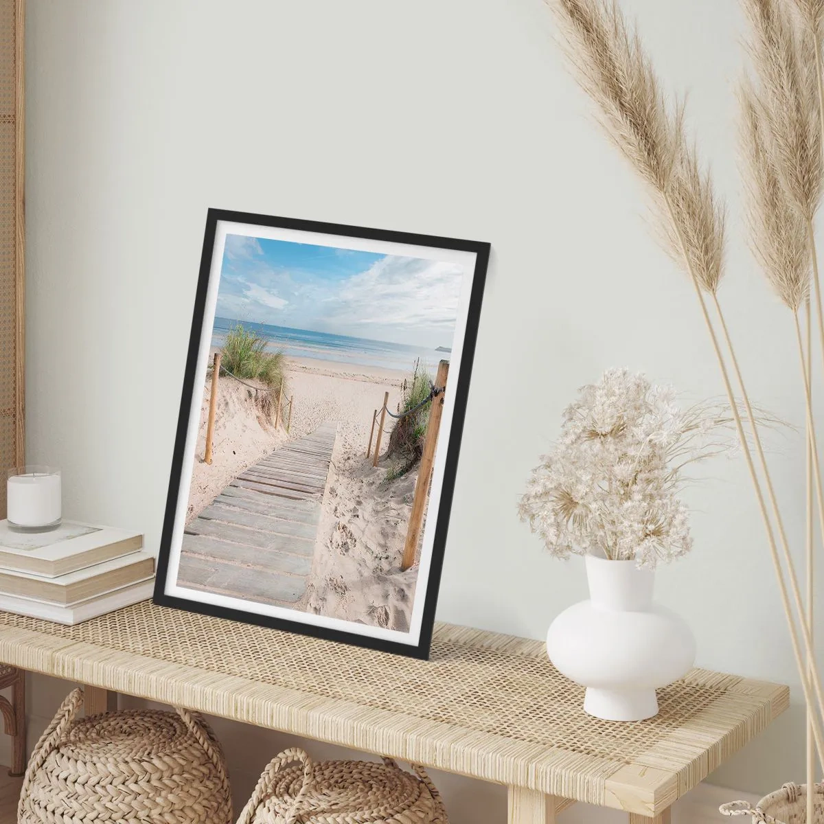 Plakat i sort ramme - Ud over horisonten - 70x100 cm