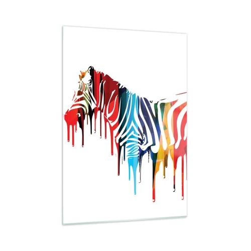 Billede på glas - Ikke kun sort og hvidt - 50x70 cm