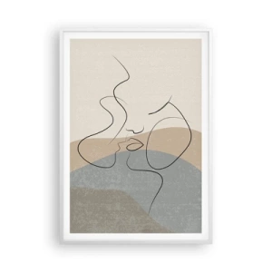 Plakat i hvid ramme - Som et penselstrøg - 70x100 cm