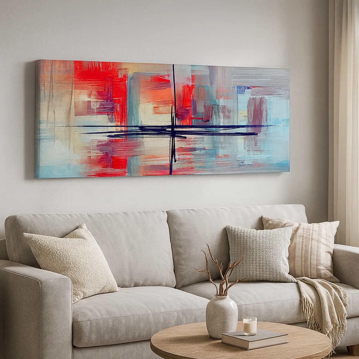 Lærredstryk - Billede på lærred - Landskab i en ukendt dimension - 30x30 cm