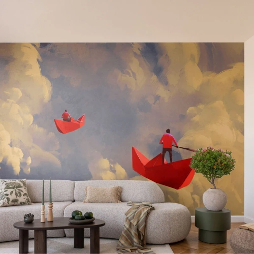Fototapet Standard Eco - Drømmernes ekspedition - Abstraktion, Fantasi, Origami - 250x175 cm