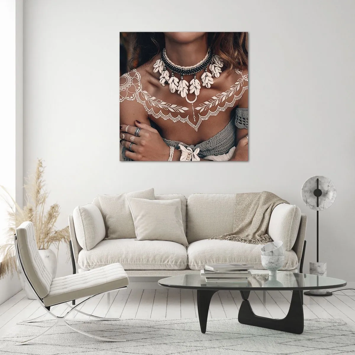 Billede på glas - Talismaner, ritualer om kvindelighed - 40x40 cm