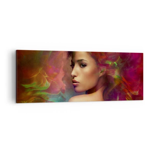 Lærredstryk - Billede på lærred - Smukkere end en regnbue, sart som tåge - 140x50 cm