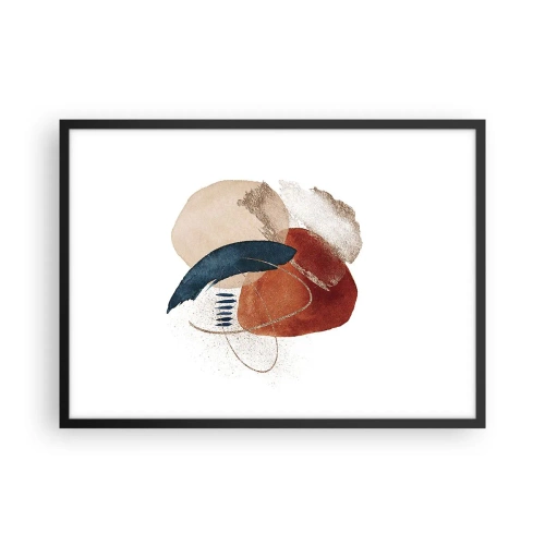 Plakat i sort ramme - Oval sammensætning - 70x50 cm