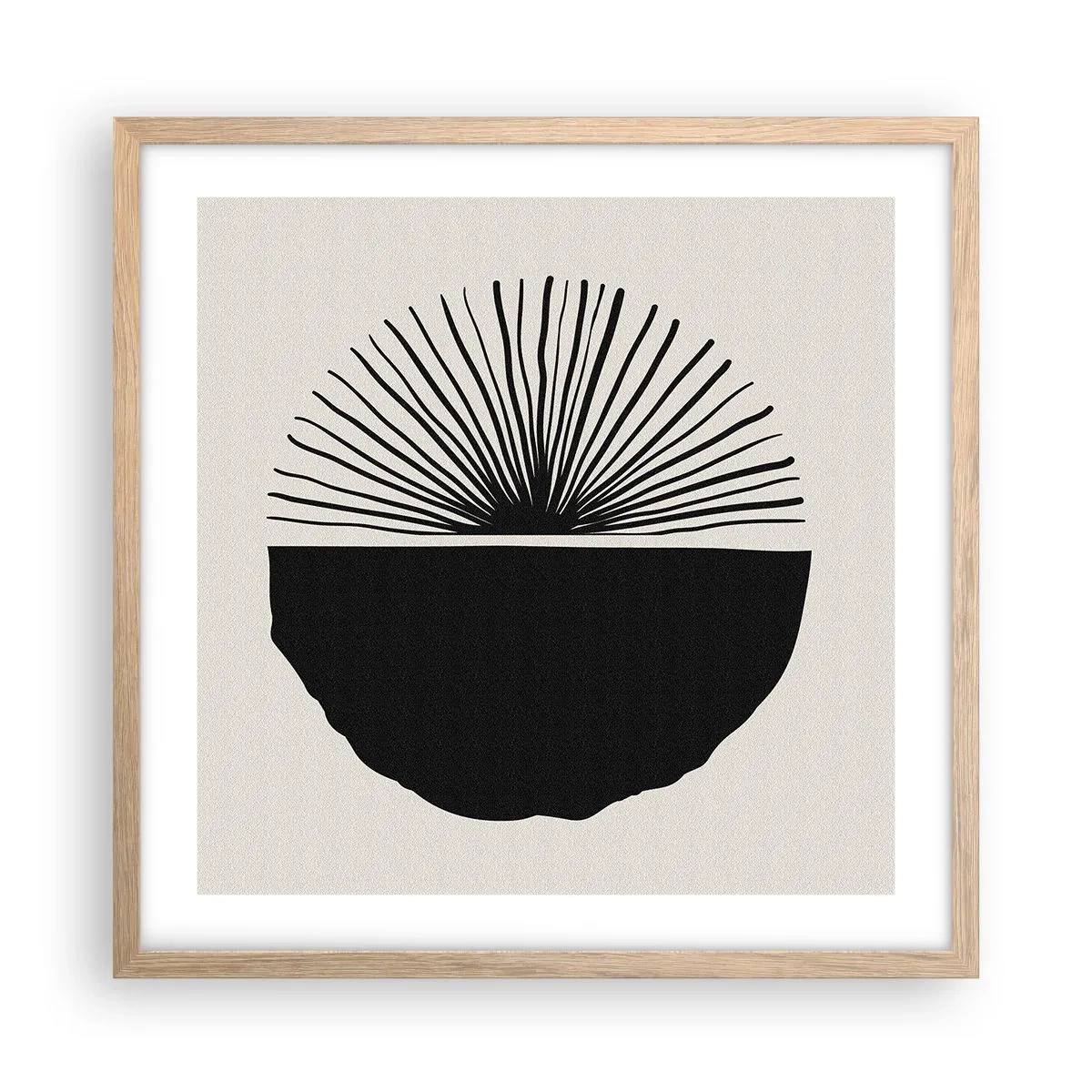 Plakat i ramme af lyst egetræ - En vifte af muligheder - 50x50 cm