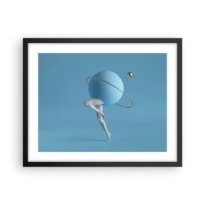 Plakat i sort ramme - Og planeterne går amok - 50x40 cm