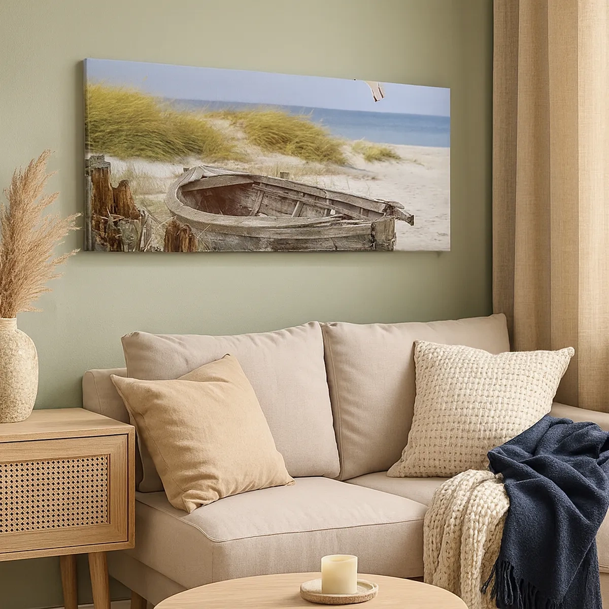 Lærredstryk - Billede på lærred - Badet i vinden - 30x30 cm