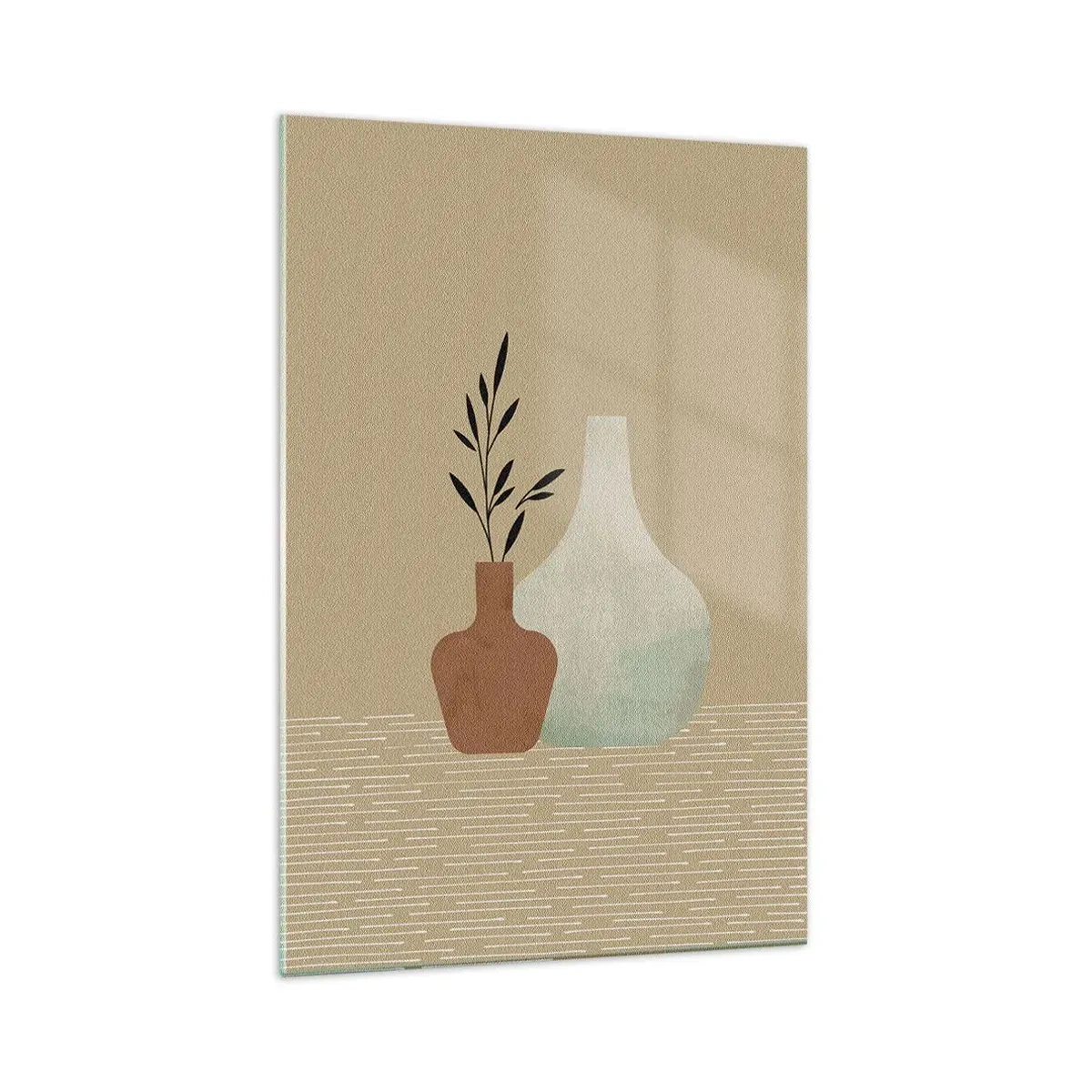 Billede på glas - Vase og dens idé - 70x100 cm