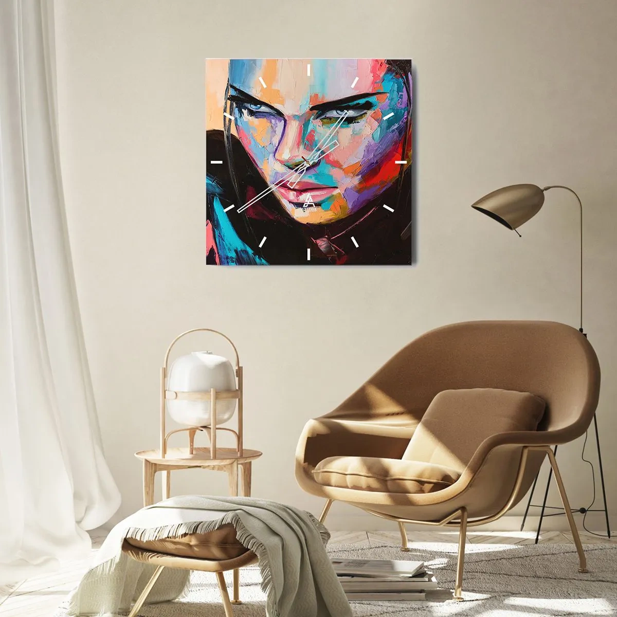 Vægur, Uret - Vild i hjertet - 40x40 cm