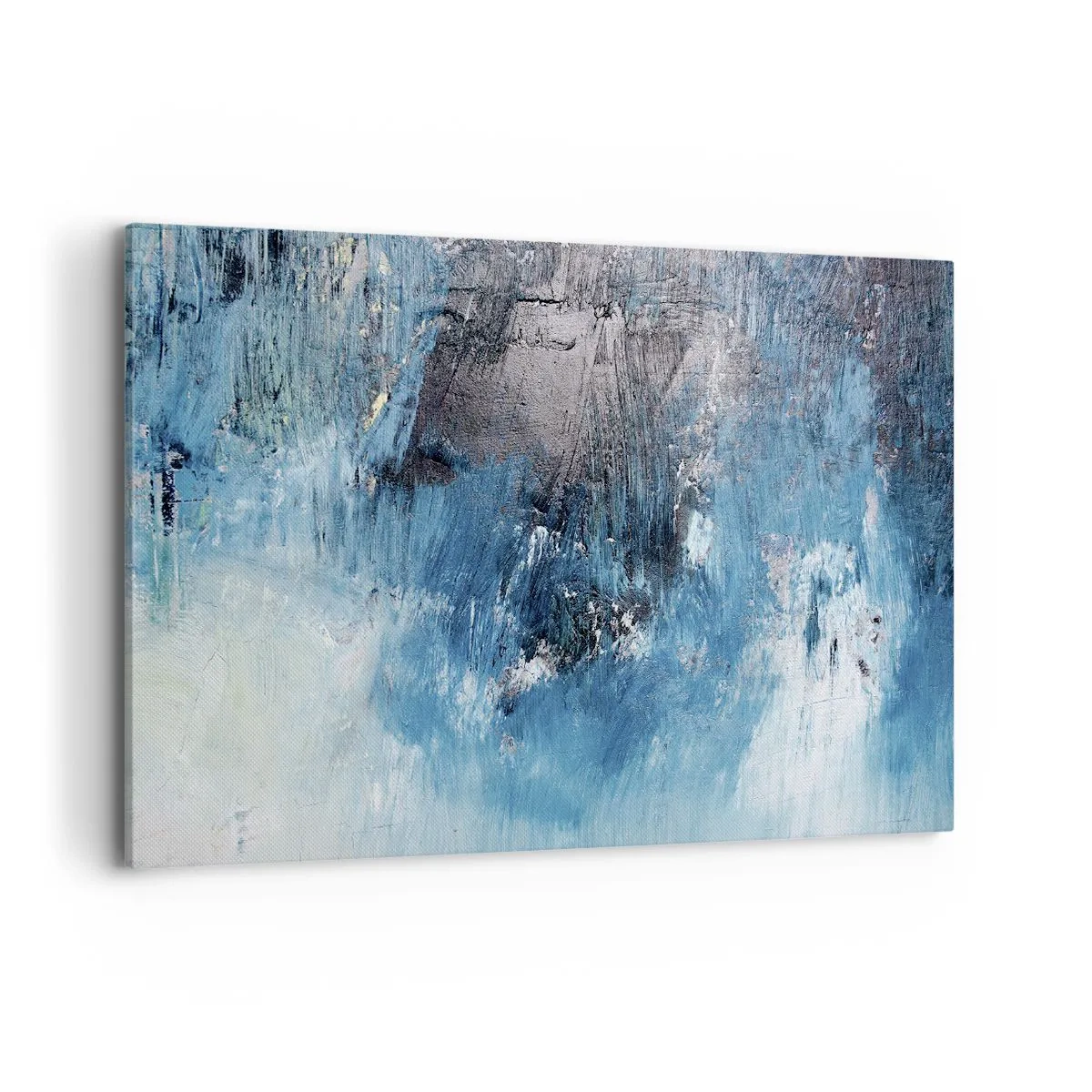 Lærredstryk - Billede på lærred - Blå rapsodi - 120x80 cm