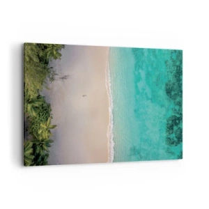 Lærredstryk - Billede på lærred - Paradis strand - 120x80 cm