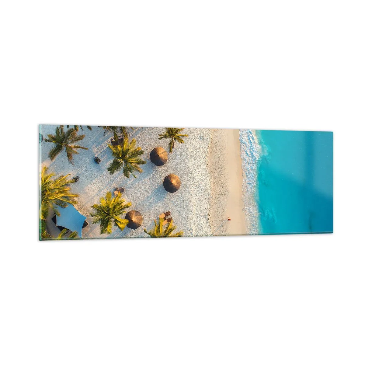 Billede på glas - Velkommen til paradis - 90x30 cm