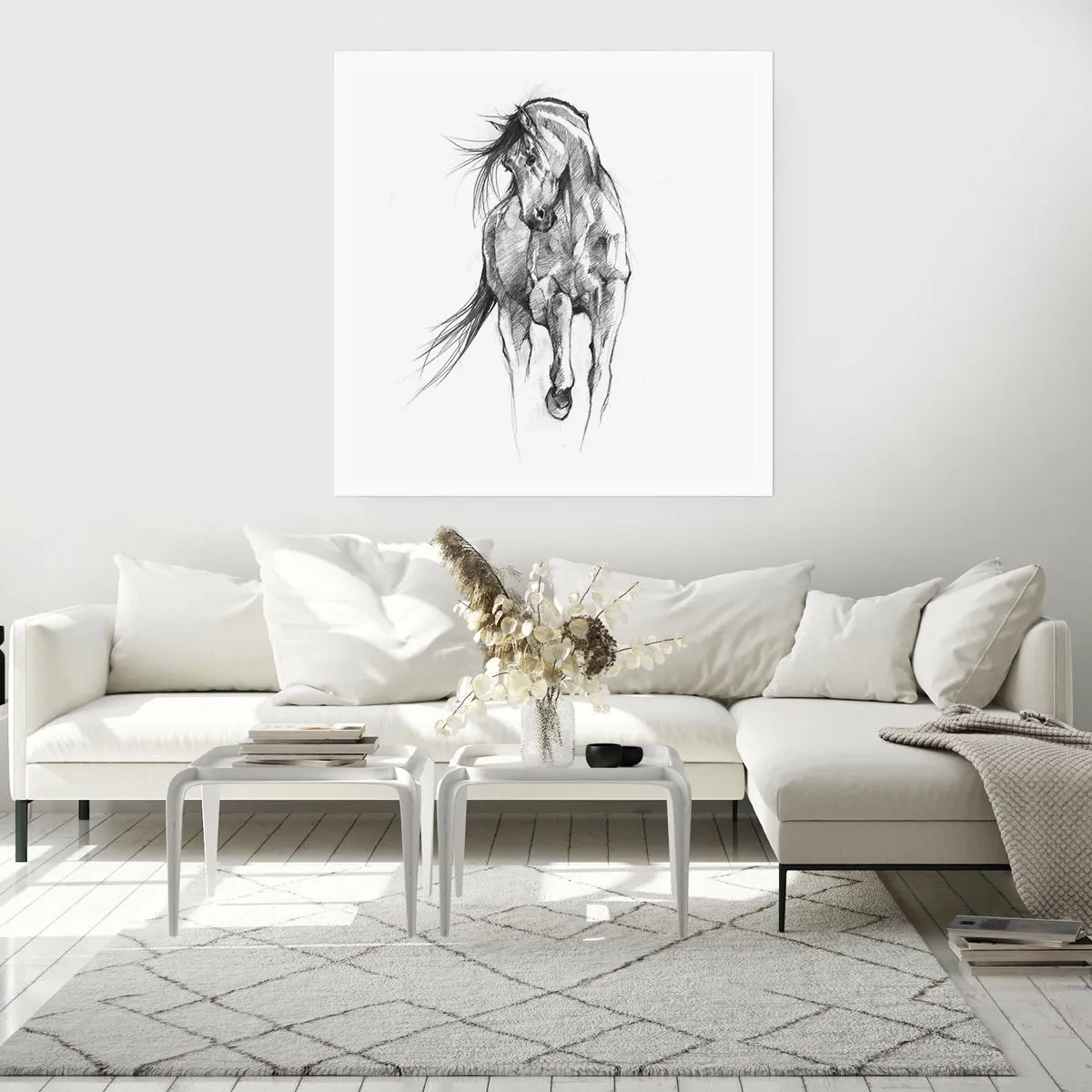 Plakat - I en yndefuld trav - 30x30 cm