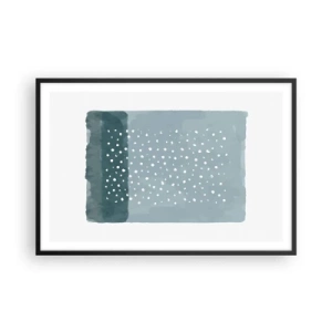Plakat i sort ramme - Dyrket i blåt - 91x61 cm