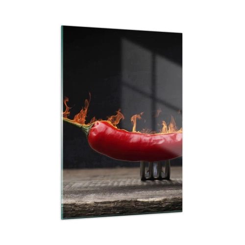 Billede på glas - En brændende forret - 50x70 cm