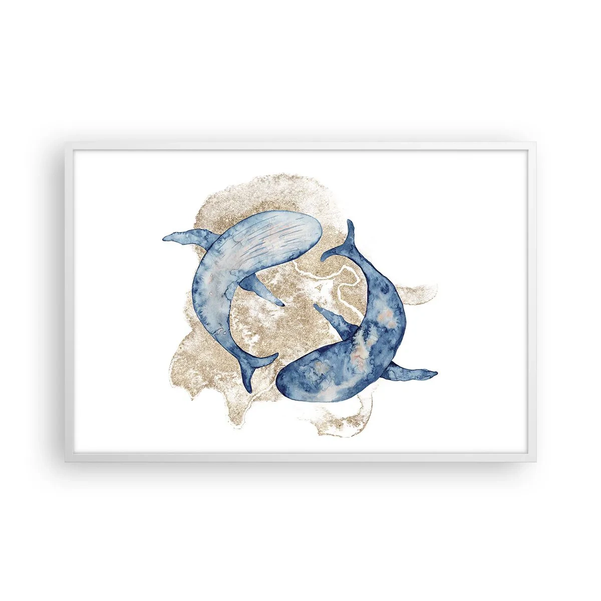 Plakat i hvid ramme - Venskab eller kærlighed? - 91x61 cm