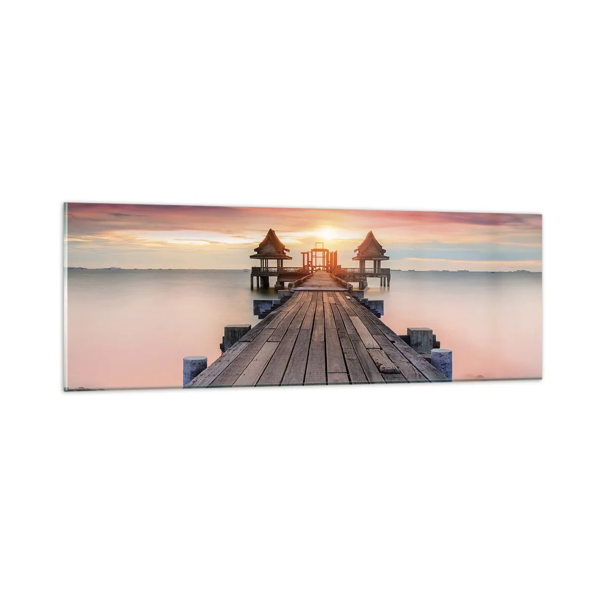 Billede på glas - Fra vest til øst - 90x30 cm