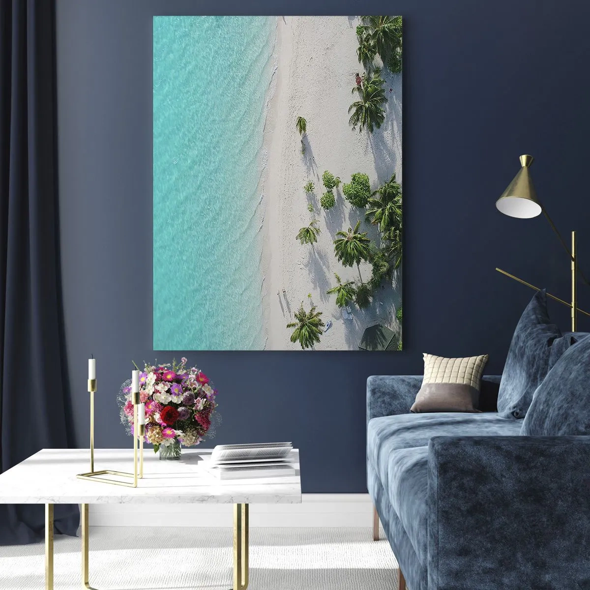 Billede på glas - Ferie i paradis - 50x70 cm