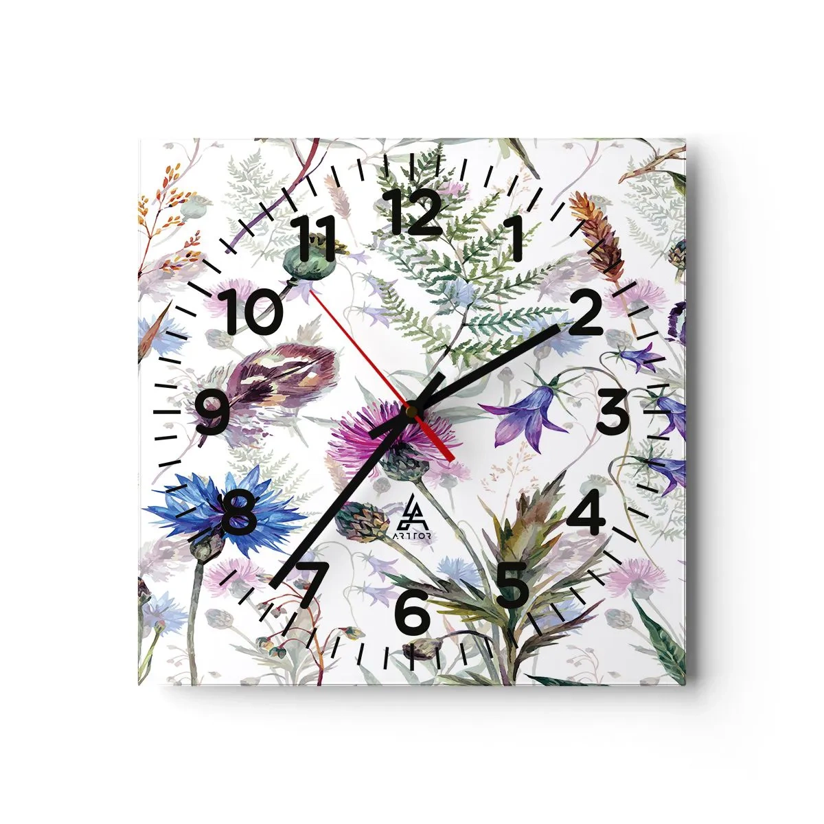 Vægur, Uret - Polsk herbarium - 40x40 cm