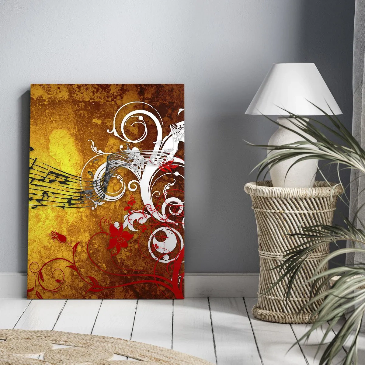 Lærredstryk - Billede på lærred - Lad musikken spille - 50x70 cm