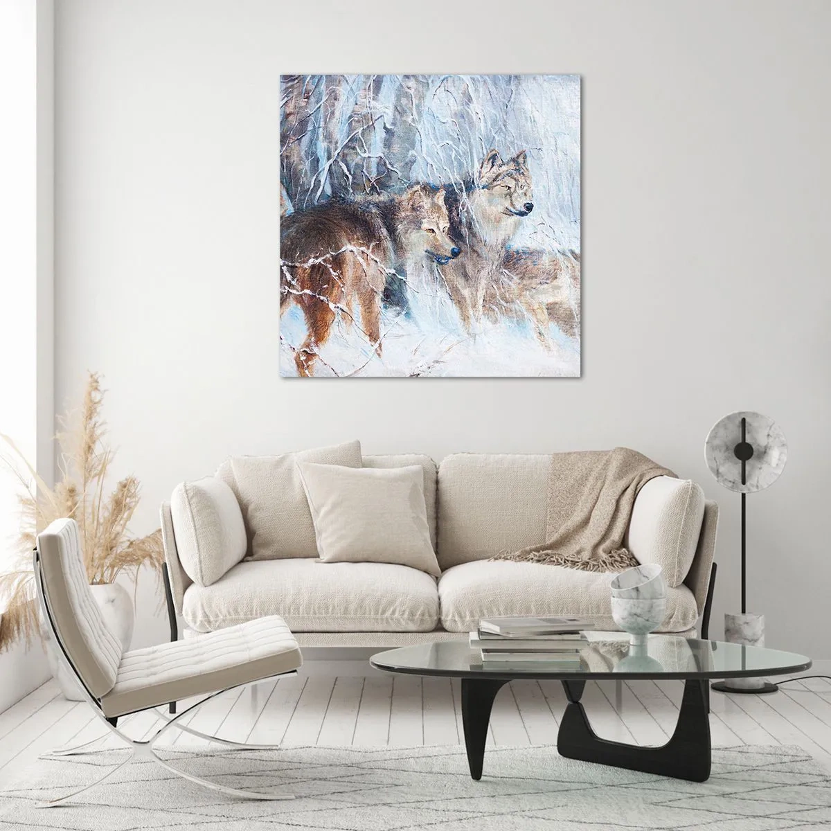 Billede på glas - OBS! På vej... - 60x60 cm