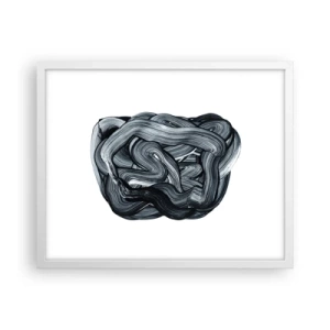 Plakat i hvid ramme - Så enkelt er det ikke - 50x40 cm