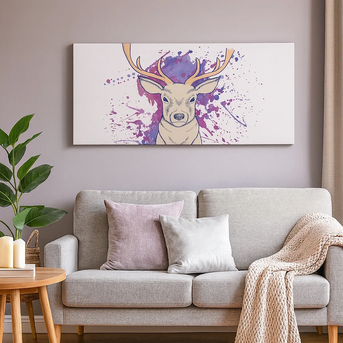 Lærredstryk - Billede på lærred - Mod og balance - 30x30 cm