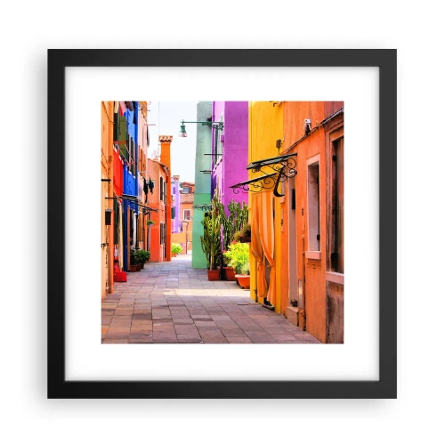 Plakat i sort ramme - Regnbue gyde - 30x30 cm