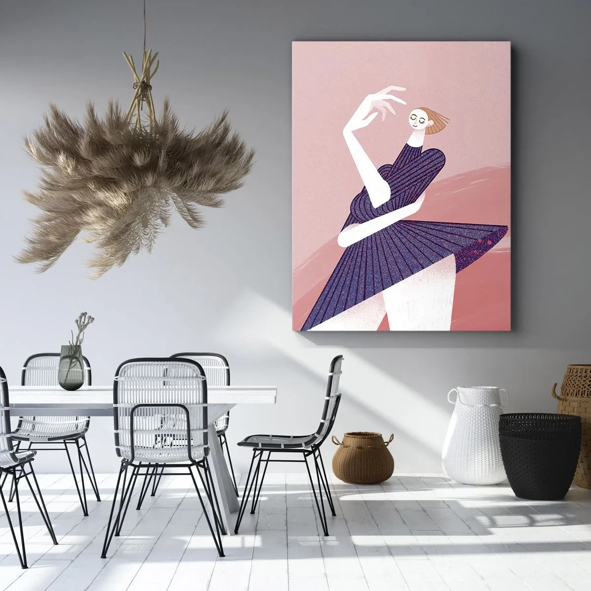 Lærredstryk - Billede på lærred - Hvert skridt en dansende pas - 50x70 cm