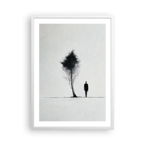 Plakat i hvid ramme - Vi vandrer alle - 50x70 cm