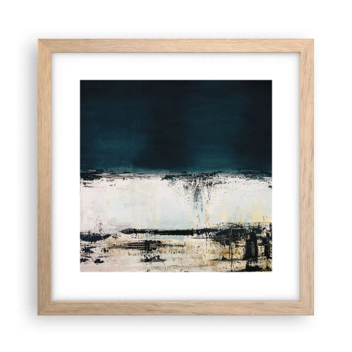 Plakat i ramme af lyst egetræ - Vandret sammensætning - 30x30 cm