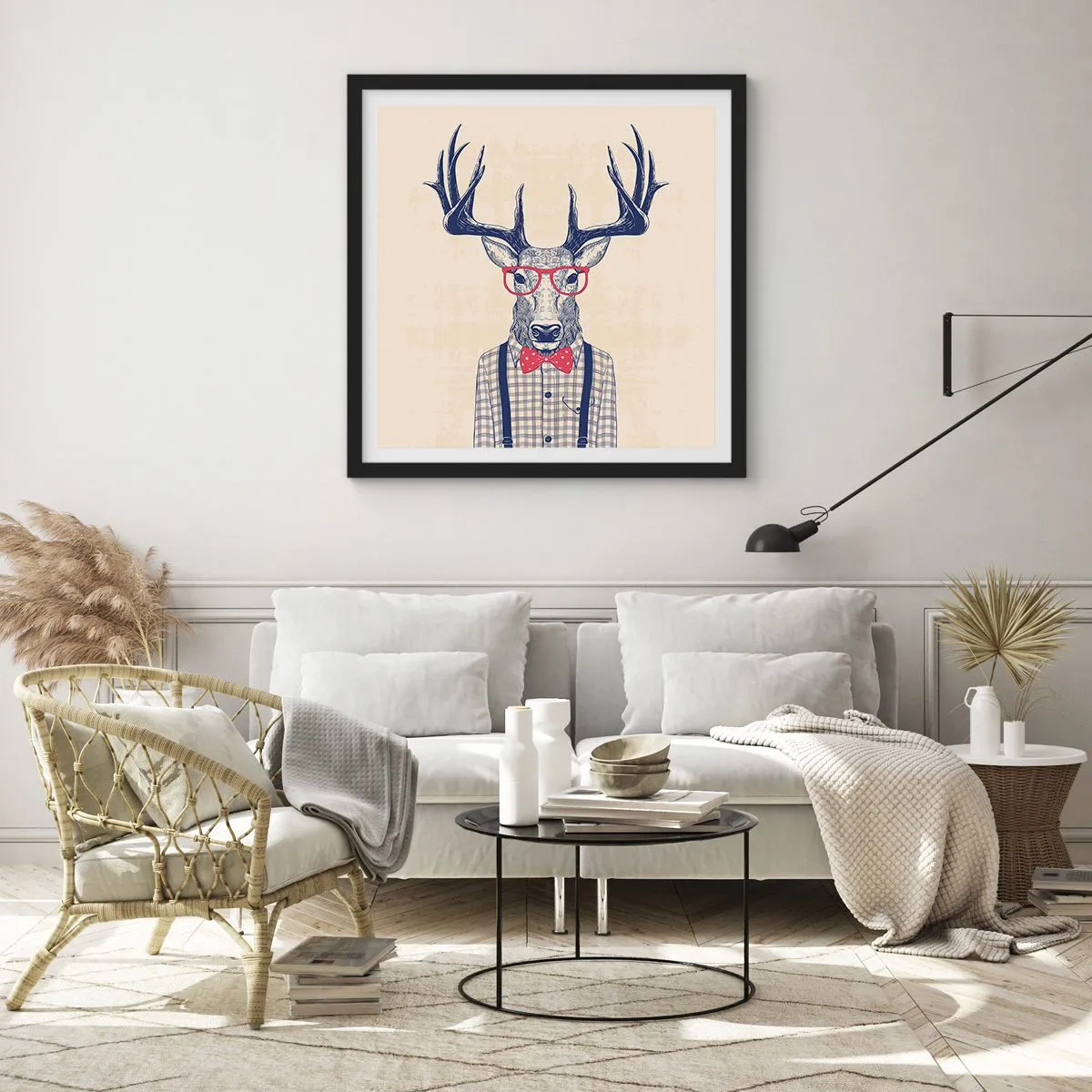 Plakat i sort ramme - Et underholdende ekstravaganza - 30x30 cm