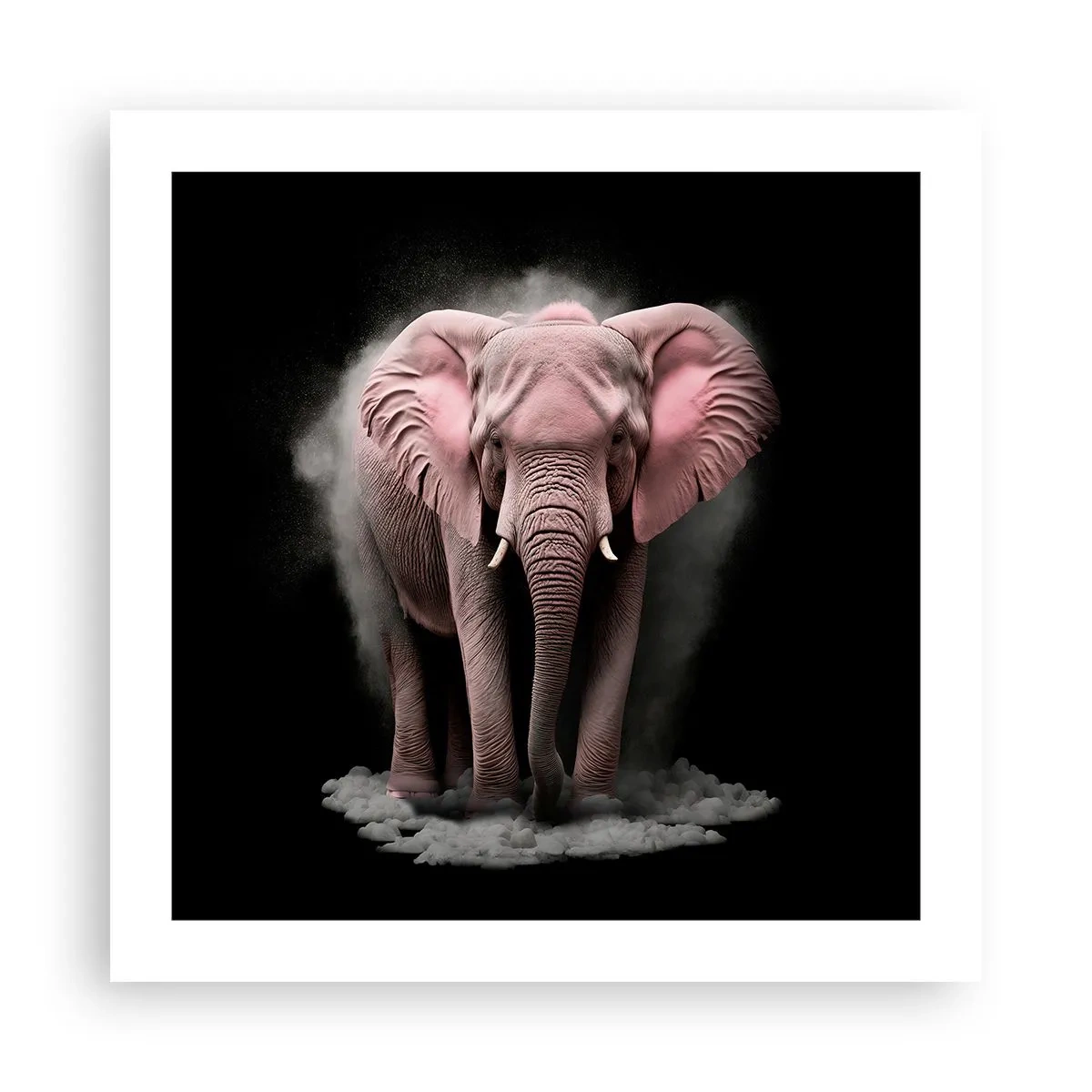 Plakat - Tænk ikke på en lyserød elefant! - 50x50 cm