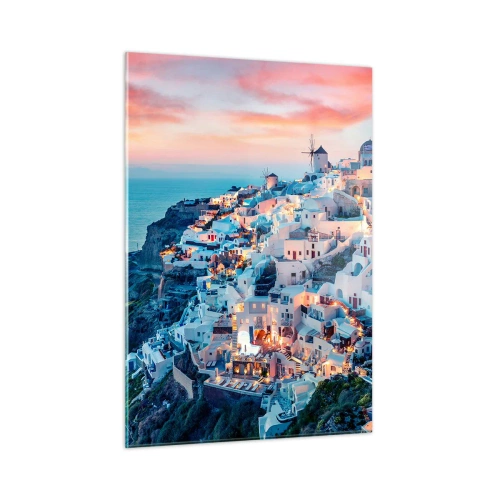 Billede på glas - Din store græske ferie - 50x70 cm