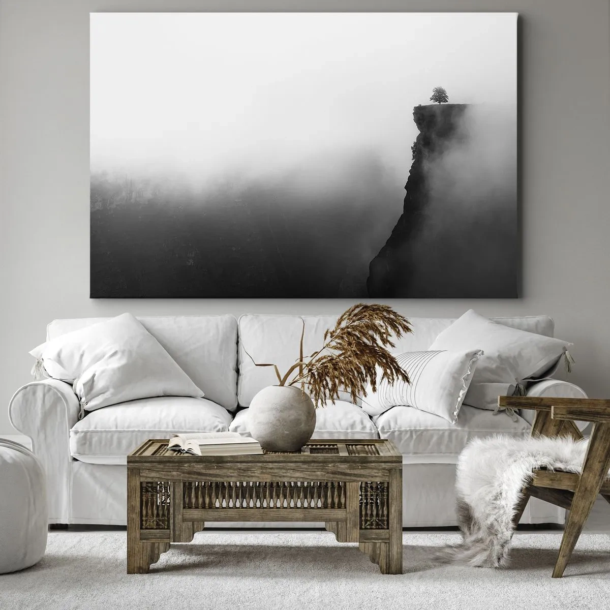 Lærredstryk - Billede på lærred - På kanten af verden - 70x50 cm