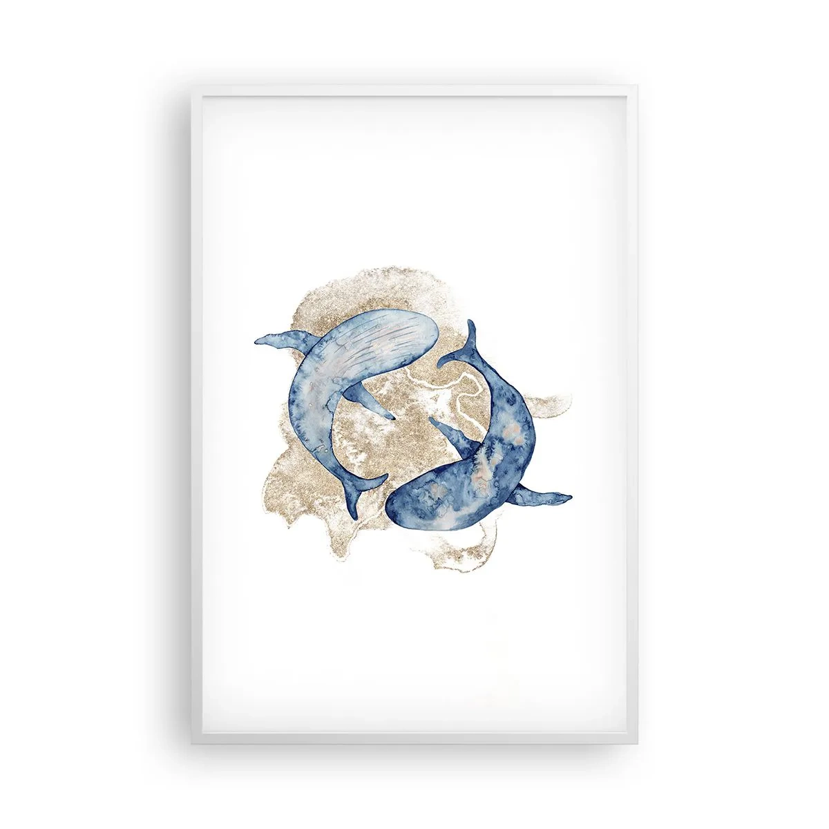 Plakat i hvid ramme - Venskab eller kærlighed? - 61x91 cm