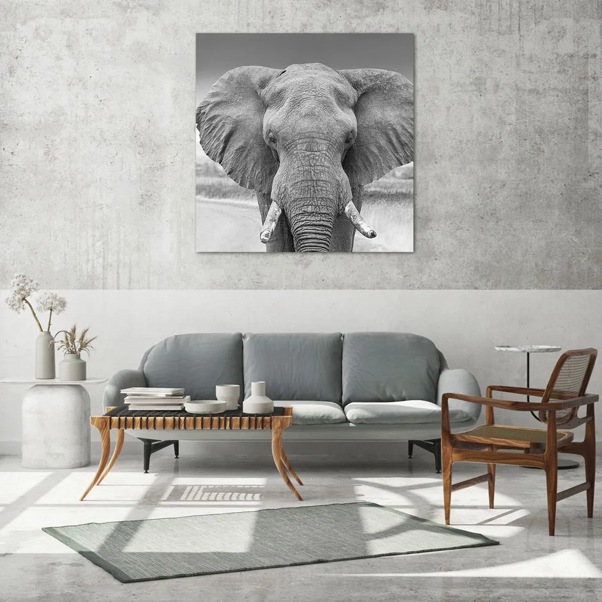 Billede på glas - Velkommen til min verden - 70x70 cm