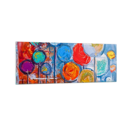 Billede på glas - Mirakler på en pind - 140x50 cm