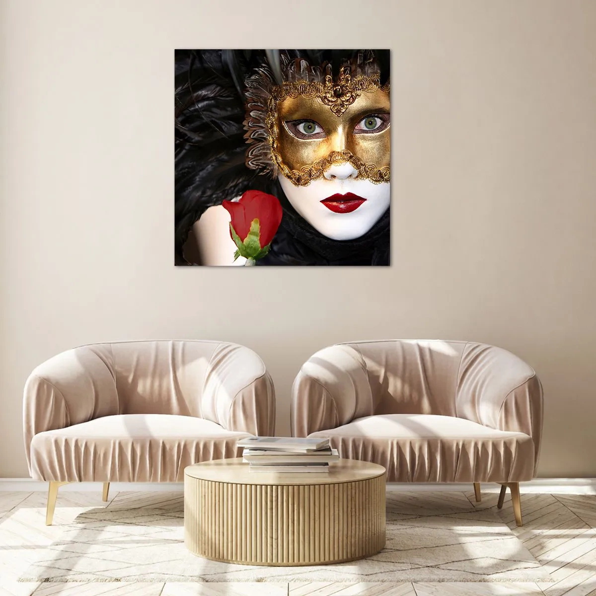 Billede på glas - Fordi livet er et stort bal - 40x40 cm