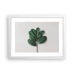 Plakat i hvid ramme - Tegning af selve naturen - 40x30 cm