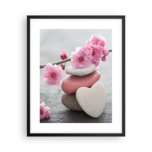 Plakat i sort ramme - Kirsebærblomstens lyksalighed - 40x50 cm