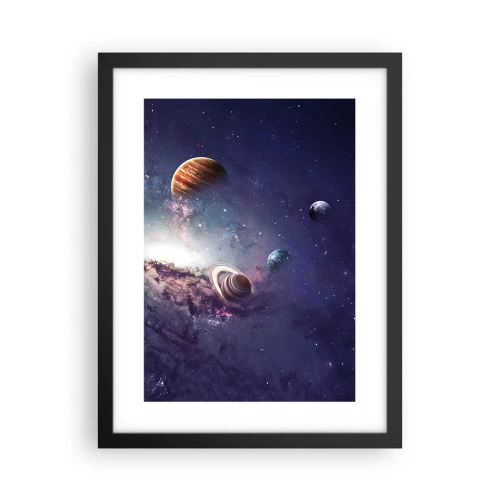 Plakat i sort ramme - Systemet med soldans - 30x40 cm