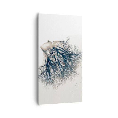 Lærredstryk - Billede på lærred - Lyttede til træets hvisken - 65x120 cm