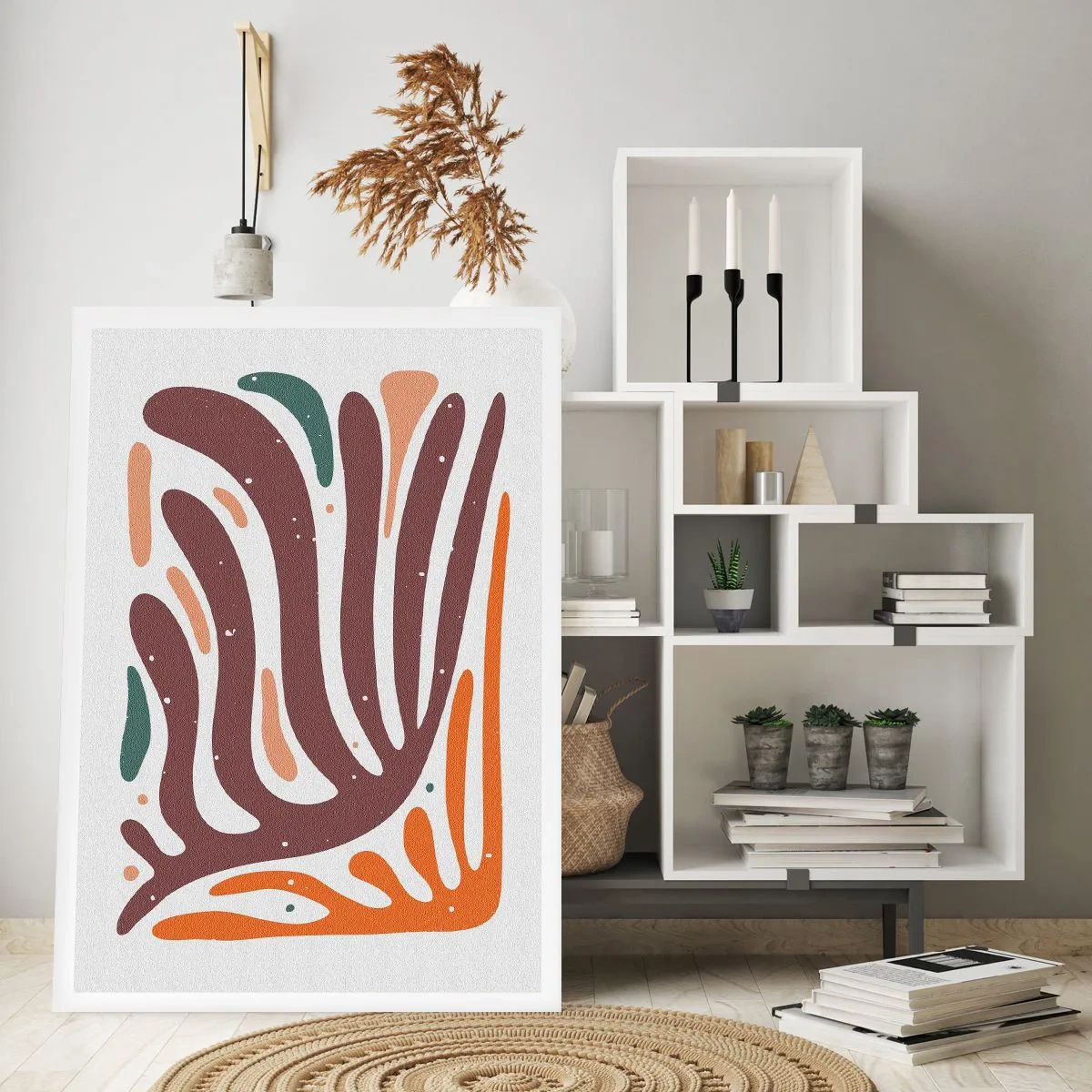 Plakat - Strålende organisk komposition - 30x40 cm
