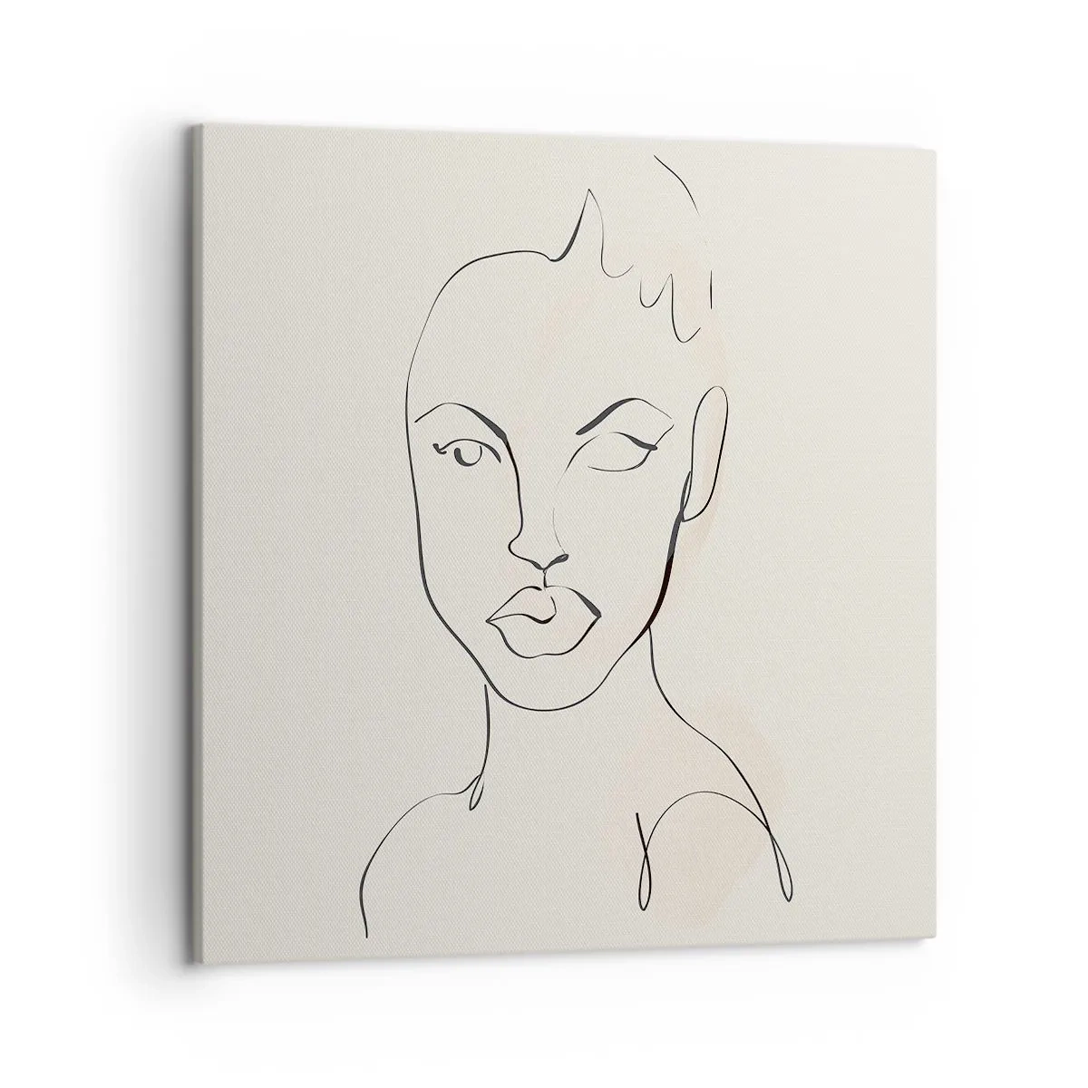 Lærredstryk - Billede på lærred - Omrids af sensualitet - 50x50 cm